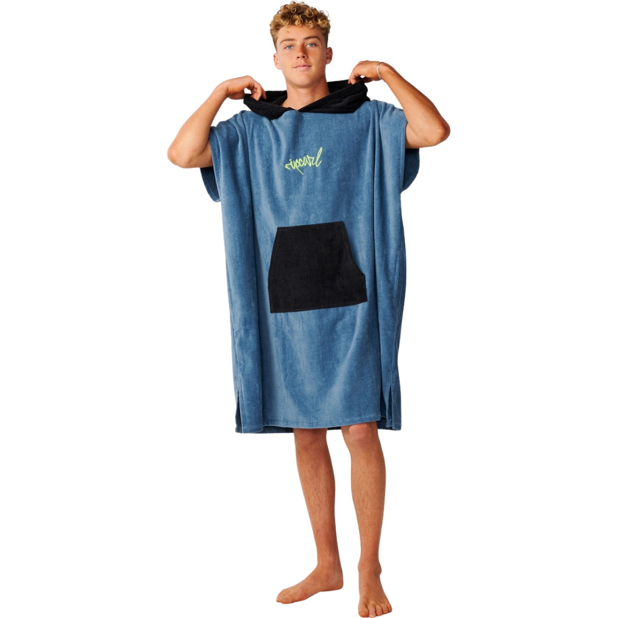 2026 Rip Curl M&auml;nner Logo Hooded Handtuch 00GMTO - Bluefin